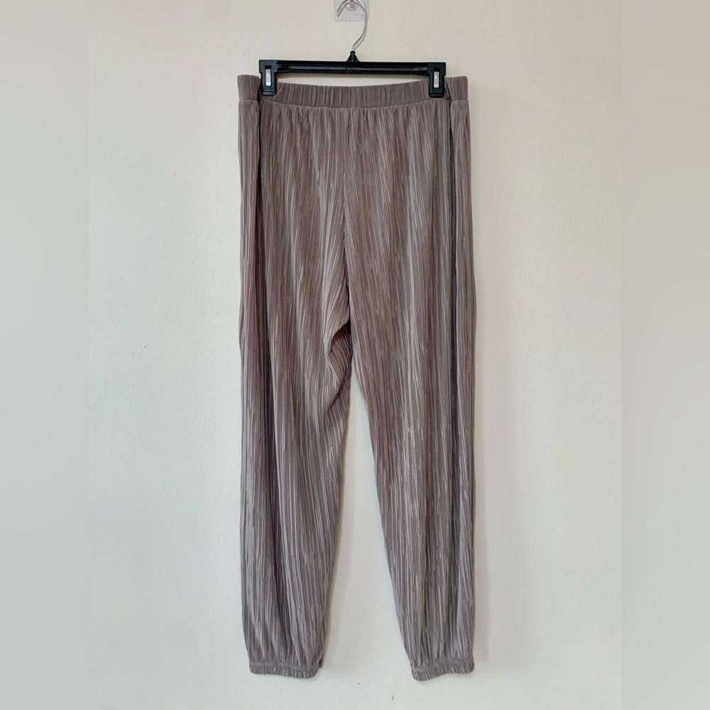 Zara Grey Pleated Trousers Women’s XL Elastic Waistband